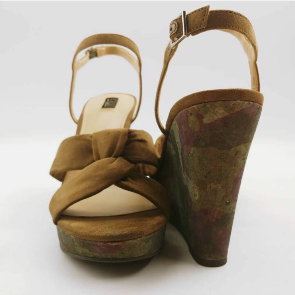 GILI Women’s Ankle Strap Wedge Heel Sandals Kahlie Willow Brown Camo Size 6 NEW - Picture 6 of 8